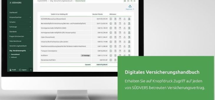Mit SÜDVERS weltweit den Versicherungsbestand digitalisieren