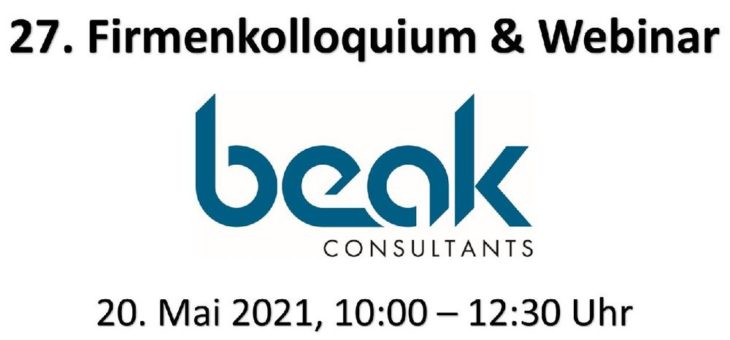 Beak Firmenkolloquium – Vorankündigung (Webinar | Online)