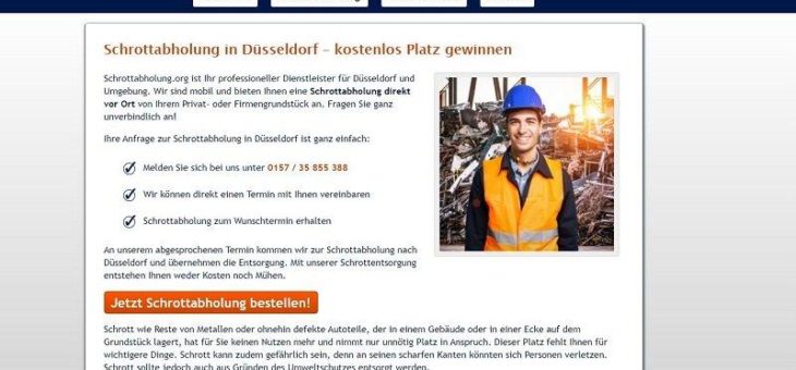 Den Rohstoff Metall erhalten mit der Schrottabholung in Düsseldorf