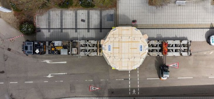 Voith Hydro transportiert gigantischen Stator nach Bayern​