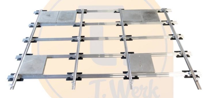 Für Solarmodule nicht-invasives Ballast-System für Photovoltaik-Anlagen am Schrägdach