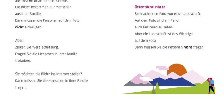 BLM startet Versandaktion für Broschüre zum Recht am Bild in Leichter Sprache