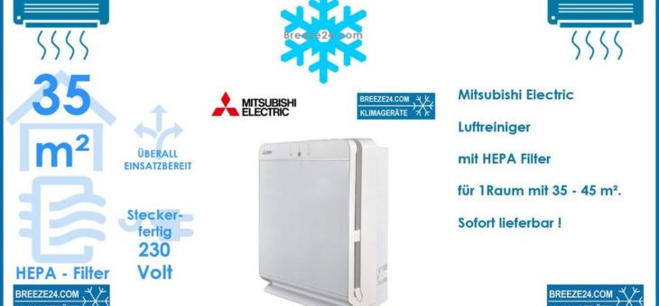 Mitsubishi Electric MA-E85R-E Luftreiniger mit HEPA-Filter für 1 Raum mit 35 – 45 m²