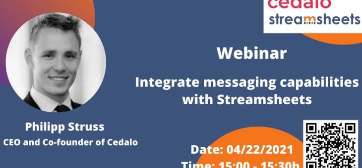 Integrate messaging capabilities with Streamsheets (Webinar | Online)