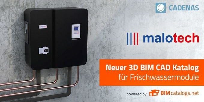 malotech setzt auf CADENAS Technologie für digitale BIM CAD Daten ihrer Frischwassermodule