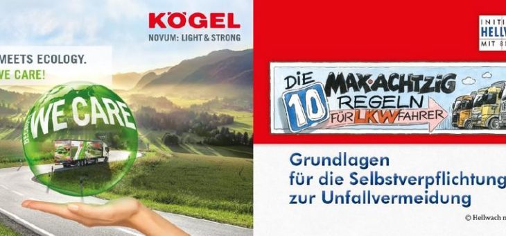 „40 Tonnen Verantwortung“ – Kögel wird Partner der Initiative „Hellwach mit 80 km/h“