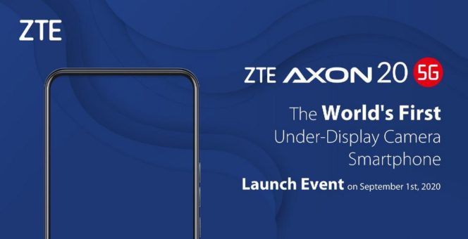 ZTE bringt am 1. September 2020 das weltweit erste 5G-Smartphone mit Under-Display-Kamera auf den Markt