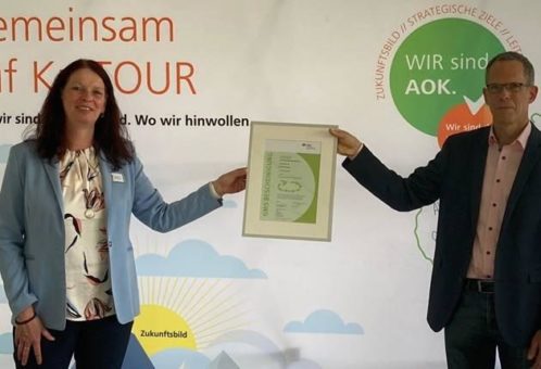 Ausgezeichnetes internes Gesundheitsmanagement bei der AOK Rheinland-Pfalz/Saarland