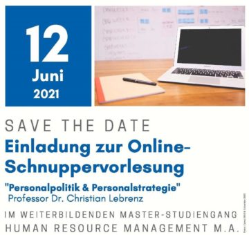 Online-Schnuppervorlesung Human Resource Management (M.A.)