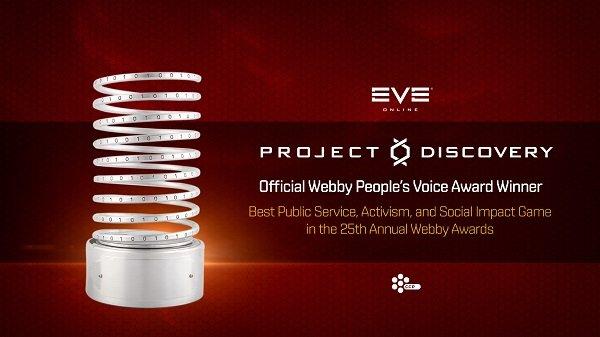 EVE Onlines „Project Discovery“: Webby People’s Voice Award für Dienst an der Öffentlichkeit, Aktivismus und sozialen Einfluss