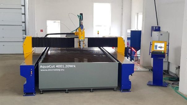 Slowakischer Lohnschneidbetrieb produziert mit MicroStep-Wasserstrahlschneidanlage