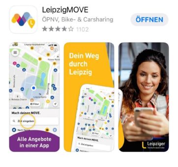 Neues Release LeipzigMOVE App in den App Stores veröffentlicht von LVB & TAF