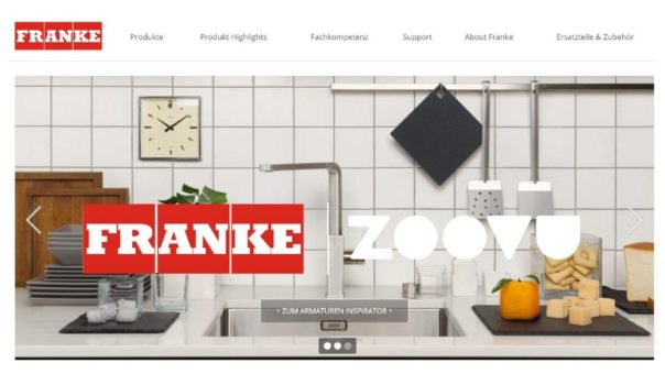 FRANKE Home Solutions entscheidet sich für Zoovu und hilft Kunden bei der schnellen und einfachen Suche nach der perfekten Armatur