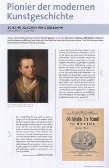 Wanderausstellung zu Literatur im Winckelmann-Museum