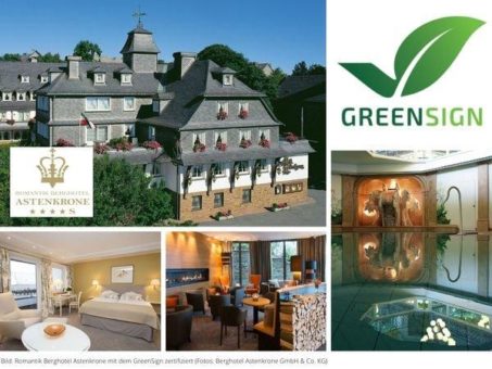 Nachhaltigkeit in der Hotellerie gewinnt weiter an Bedeutung: GreenSign Zertifizierung im Romantik Berghotel Astenkrone