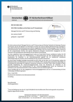 centron erhält ISO 27001-Zertifizierung