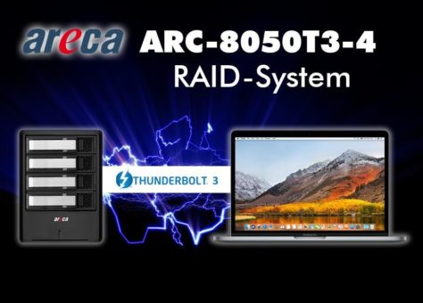 Extern angedockt, aber schneller wie eingebaut: Starline liefert schlankes Thunderbolt-3-System ARC-8050T3-4 von Areca.