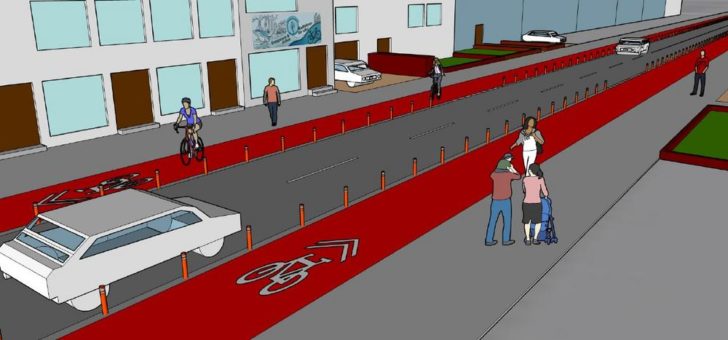 Pop-Up-Geh-und-Radweg sorgte in der Dethardingstraße für mehr Platz für Fuß- und Radverkehr