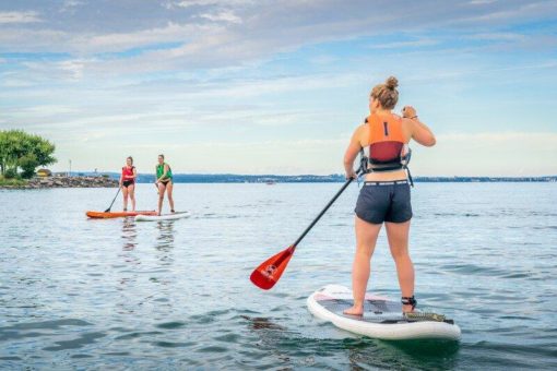 Sommer, Sonne und Stand-Up-Paddeln am Südufer des Bodensees