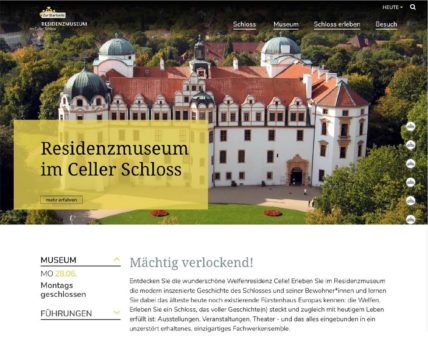 Institut für systematische Innovation relauncht den Internetauftritt des Residenzmuseums im Celler Schloss