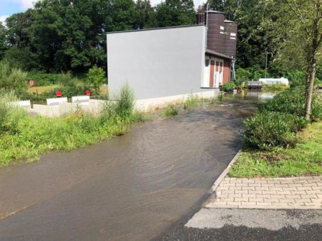 Unwetter beschäftigt Entsorgungsbetriebe –   Das E-Team im Sondereinsatz