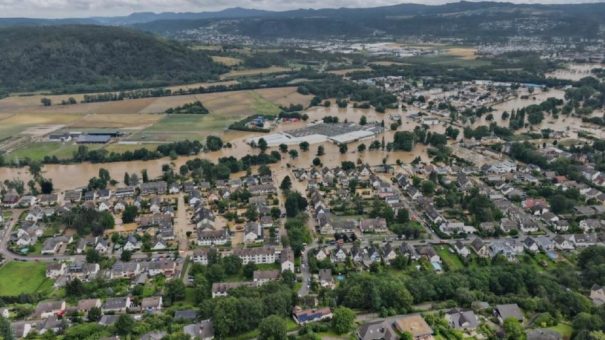 Sinziger Mineralbrunnen schwer von Hochwasser Katastrophe an der Ahr getroffen