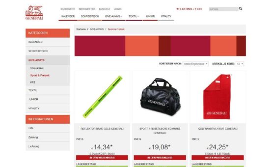 CosmoShop realisiert B2B/B2C Shop für die Generali Versicherung Österreich