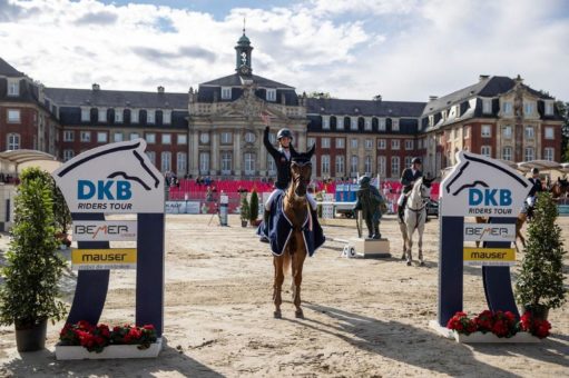 Simone Blum die Siegerin der Qualifikation zur Wertungsprüfung der DKB-Riders Tour in Münster – BEMER Int. AG gratuliert ihrer Sportbotschafterin