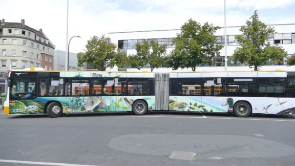 Bunter Umweltbotschafter auf sechs Reifen