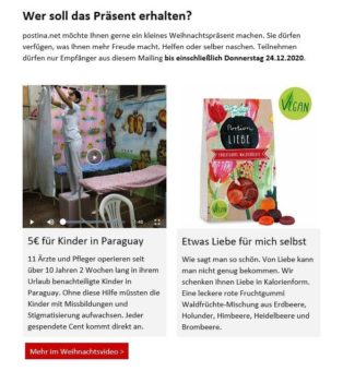 95% der postina.net Newsletter-Leser lieben den Nächsten mehr als sich selbst