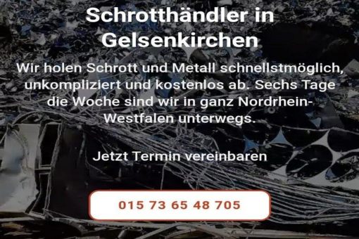 Professioneller Schrotthändler Gelsenkirchen vor Ort – Wir holen Dein Altmetall ab und zahlen dafür