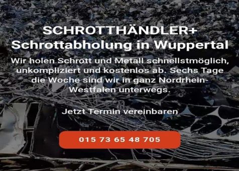 Kostenlos Altmetall abholen – Jetzt Termin buchen durch Schrottabholung Wuppertal