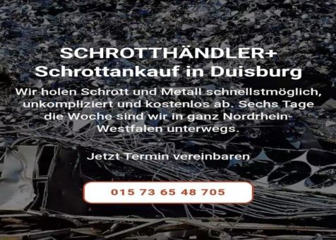 Altmetallschrott Ankauf ob Sie Geschäfts – oder Privatkunde sind. Wir holt alles durch Schrottankauf Duisburg