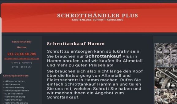 Schrottankauf in Hamm – Wir kaufen Ihr Schrott unkompliziert an