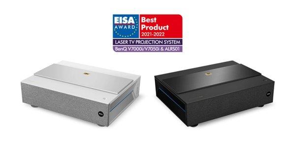 EISA Award für die BenQ 4K Laser TV Projektoren V7000i / V7050i  und die ALR-Leinwand