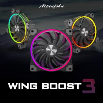 BRANDNEU bei Caseking – Alpenföhn Wing Boost 3 RGB Lüfter vereinen starke Kühlperformance mit beeindruckender Beleuchtung