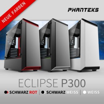 NEU bei Caseking – Der Phanteks Eclipse P300 Midi-Tower erscheint in drei neuen Farbeditionen