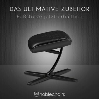 NEU bei Caseking – noblechairs Fußstützen mit perfekter Ergonomie und edlem Design