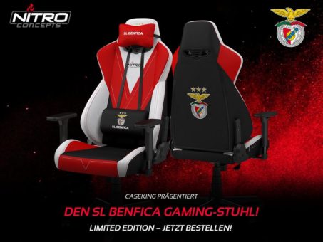 BRANDNEU bei Caseking – Der Nitro Concepts S300 Gaming-Stuhl in der offiziellen Benfica Lissabon Special Edition