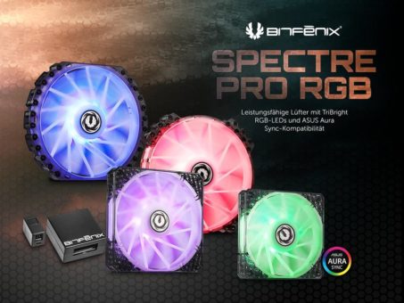 Jetzt bei Caseking – Die BitFenix Spectre Pro RGB Lüfter-Serie mit ASUS Aura-Sync-Kompatibilität