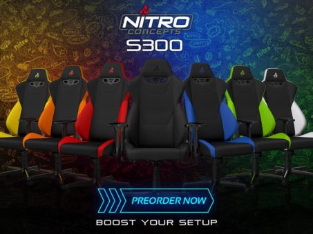 BRANDNEU bei Caseking – Die Nitro Concepts S300 Gaming-Stuhl-Serie in prächtigen Farben mit Premium-Qualität