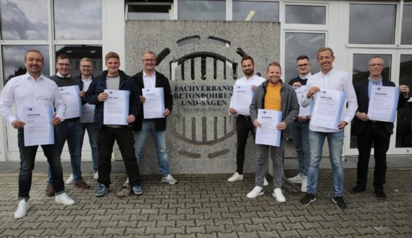 Zehn neue Meister für Abbruch und Betontrenntechnik – Urkundenübergabe im ABZ Hamm für den Jahrgang 2021