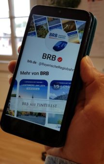 BRB inspiriert Fahrgäste auf Pinterest