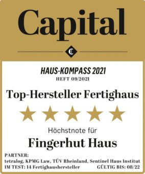 Top-Hersteller: Platz 1 für Fingerhut Haus im „Capital Haus-Kompass“