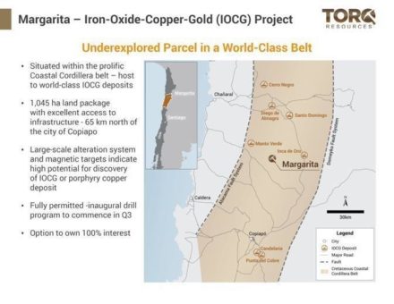Torq definiert Bohrziele auf dem Margarita Kupfer-Gold-Projekt in Chile