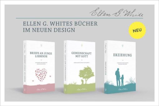 Einheitliches Design dreier deutschsprachiger Verlage bei Ellen White Literatur