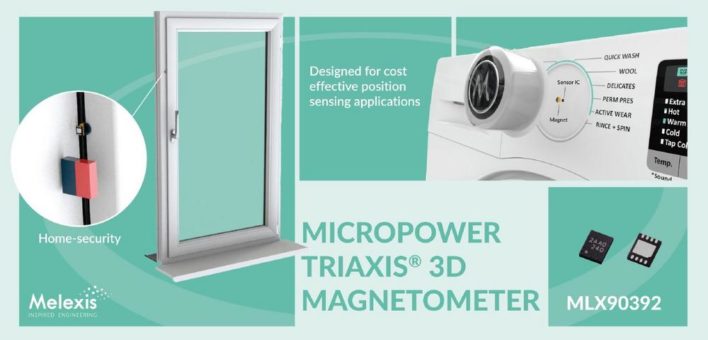 Melexis stellt kompaktes Low-Voltage 3D-Magnetometer für Consumer-Anwendungen vor