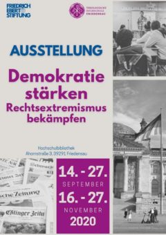 Ausstellung “Demokratie stärken – Rechtsextremismus bekämpfen” der Friedrich-Ebert-Stiftung in der Bibliothek Friedensau