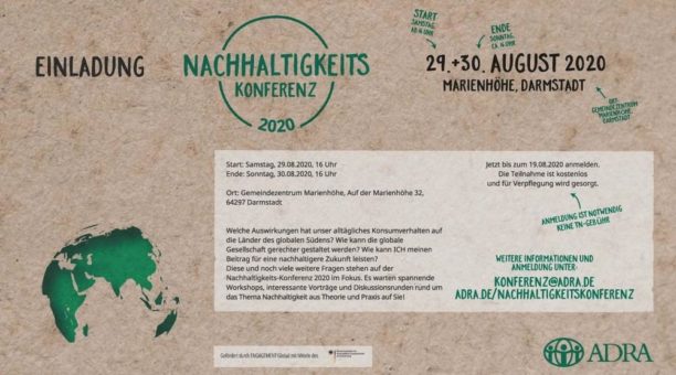 Nachhaltigkeitskonferenz von ADRA am 29. & 30. August