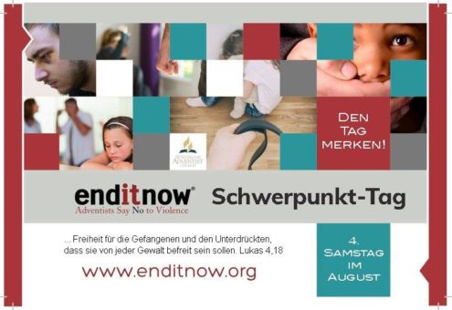 Samstag der 22. August ist ENDITNOW-Schwerpunkttag